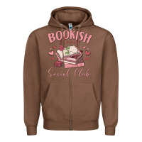 Chestnut bookish lover social club Zipper Hoodie - MaliasSmallBusiness