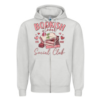 Dove Grey bookish lover social club Zipper Hoodie - MaliasSmallBusiness