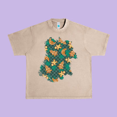 Christmas Gingerbread Cookies Patch Urban Heavy Tee Designed By Bundleandbundleshop