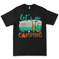 Black lets go camping Premium Tee - texasbilliewilder