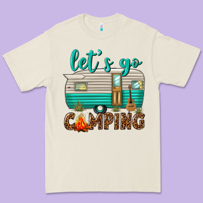 Lets Go Camping Premium Tee Designed By Texasbilliewilder