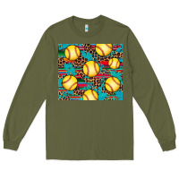 Army Green softball Long Sleeve Tee - Artiststas
