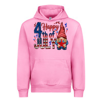 Fuchsia Pink Happy 4th Of July with gnome Urban Hoodie - HowdyJamesFarm