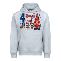 Heather Grey Happy 4th Of July with gnome Urban Hoodie - HowdyJamesFarm