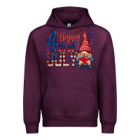 Mauve Wine Happy 4th Of July with gnome Urban Hoodie - HowdyJamesFarm
