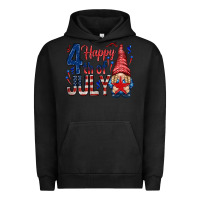 Pigment Black Happy 4th Of July with gnome Urban Hoodie - HowdyJamesFarm