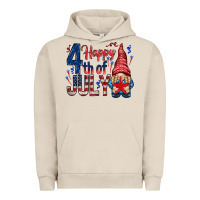 Pigment French Oak Happy 4th Of July with gnome Urban Hoodie - HowdyJamesFarm