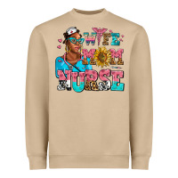 Mushroom afro wife mom nurse Heavyweight Sweatshirt - AdoDesignShop