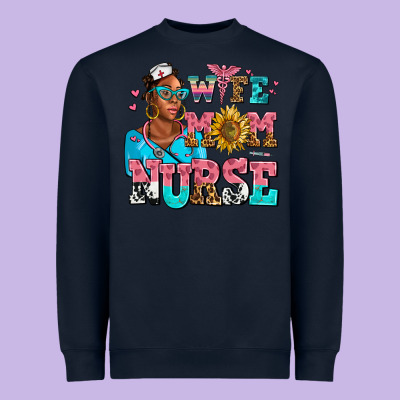 Afro Wife Mom Nurse Heavyweight Sweatshirt Designed By Adodesignshop