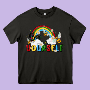 Bee Yourself Heavy Core Tee Designed By Maliassmallbusiness