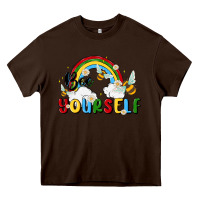 Chocolate Brown bee yourself Heavy Core Tee - MaliasSmallBusiness