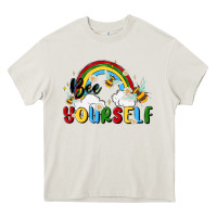 Cream bee yourself Heavy Core Tee - MaliasSmallBusiness