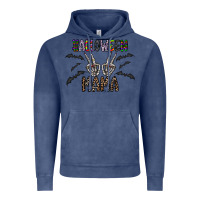Vintage Denim halloween mama Vintage Hoodie - CowhideDigitalArt