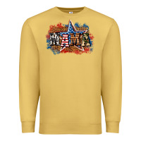 Antique Gold Patriotic Mama Premium Sweatshirt - BundleAndBundleShop