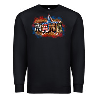 Black Patriotic Mama Premium Sweatshirt - BundleAndBundleShop