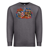 Charcoal Heather Patriotic Mama Premium Sweatshirt - BundleAndBundleShop