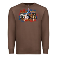 Chestnut Patriotic Mama Premium Sweatshirt - BundleAndBundleShop