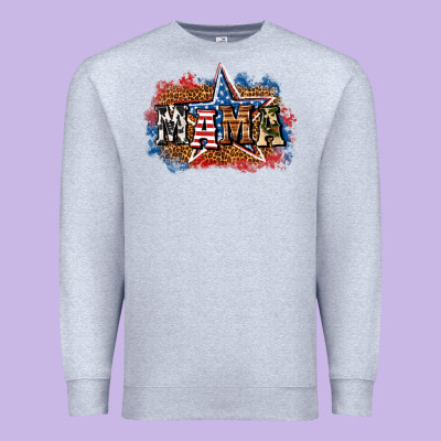 Patriotic Mama Premium Sweatshirt Designed By Bundleandbundleshop