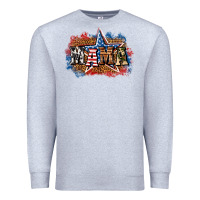 Heather Grey Patriotic Mama Premium Sweatshirt - BundleAndBundleShop