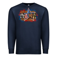 Navy Patriotic Mama Premium Sweatshirt - BundleAndBundleShop