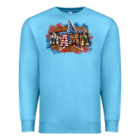Ocean Blue Patriotic Mama Premium Sweatshirt - BundleAndBundleShop
