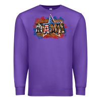 Purple Patriotic Mama Premium Sweatshirt - BundleAndBundleShop