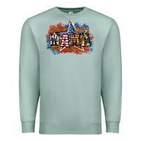 Seafoam Patriotic Mama Premium Sweatshirt - BundleAndBundleShop
