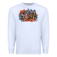 White Patriotic Mama Premium Sweatshirt - BundleAndBundleShop