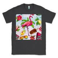 Smoke sweet summer flamingo seamless pattern Classic Tee - BundleAndBundleShop