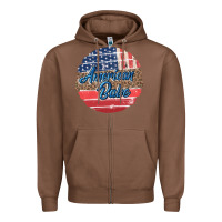 Chestnut leopard merica Zipper Hoodie - MaliasSmallBusiness