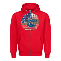 Red leopard merica Zipper Hoodie - MaliasSmallBusiness