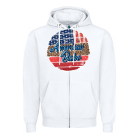 White leopard merica Zipper Hoodie - MaliasSmallBusiness