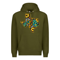 Army Green Western Texas Map Premium Hoodie - Bettercallsaul