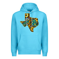 Ocean Blue Western Texas Map Premium Hoodie - Bettercallsaul
