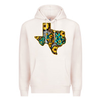 Pale Pink Western Texas Map Premium Hoodie - Bettercallsaul