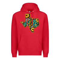 Red Western Texas Map Premium Hoodie - Bettercallsaul