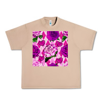 Burro valentines day roses and diamond plaid seamless pattern Urban Heavy Tee - BundleAndBundleShop