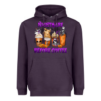Plum Nightmare Before Coffee Cups Heavyweight Hoodie - MaliasSmallBusiness