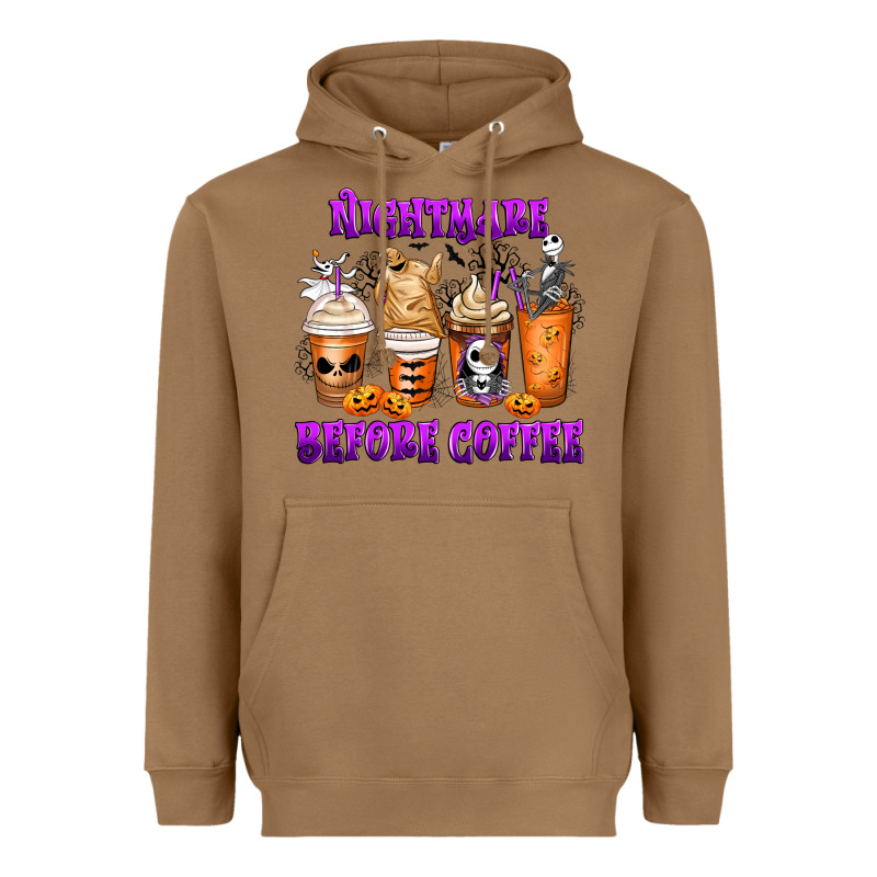Nightmare Before Coffee Cups Heavyweight Hoodie by MaliasSmallBusiness | Teevron