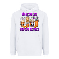 White Nightmare Before Coffee Cups Heavyweight Hoodie - MaliasSmallBusiness
