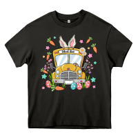 Asphalt easter school bus Heavy Core Tee - MaliasSmallBusiness