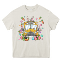 Cream easter school bus Heavy Core Tee - MaliasSmallBusiness