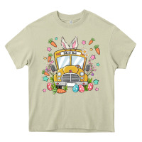 Mossy easter school bus Heavy Core Tee - MaliasSmallBusiness