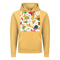 Vintage Mustard mexico seamless pattern Vintage Hoodie - FaDigitalArtStudio