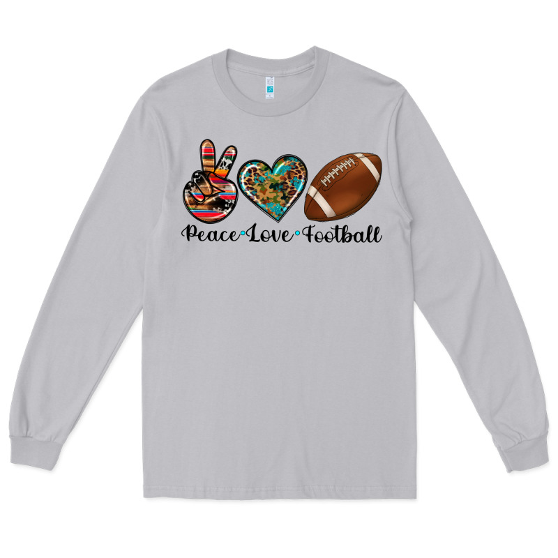 Peace Love Football Long Sleeve Tee by Artiststas | Teevron