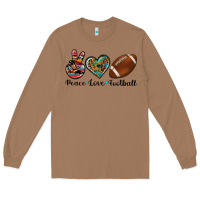 Toasted Coconut peace love football Long Sleeve Tee - Artiststas