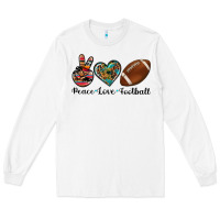 White peace love football Long Sleeve Tee - Artiststas