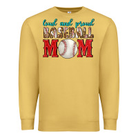 Antique Gold Loud And Proud Baseball Mom Premium Sweatshirt - BundleAndBundleShop