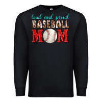 Black Loud And Proud Baseball Mom Premium Sweatshirt - BundleAndBundleShop