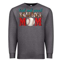 Charcoal Heather Loud And Proud Baseball Mom Premium Sweatshirt - BundleAndBundleShop